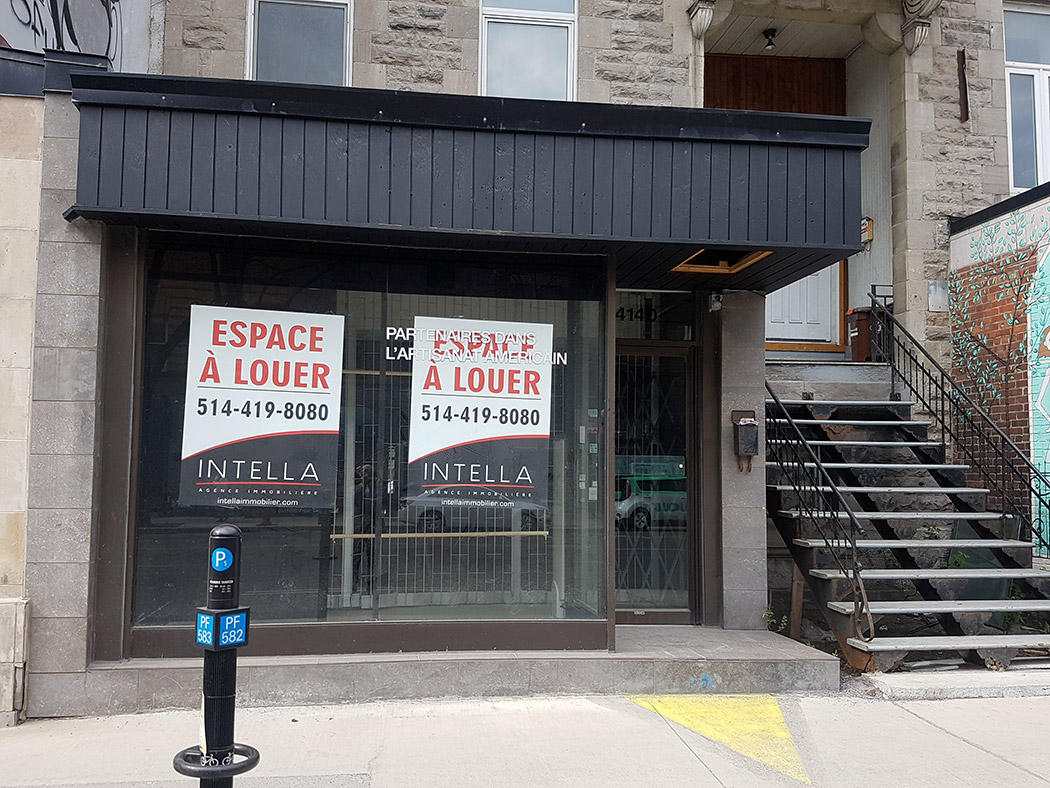 Espace commercial à louer 4140 StDenis, Montréal Lexia Immobilier