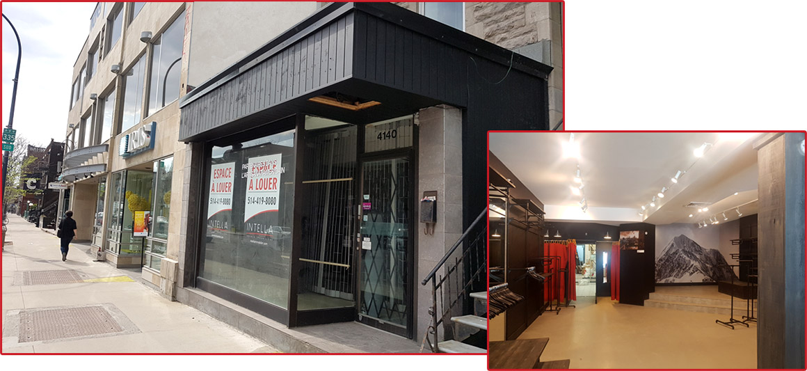 Espace commercial à louer 4140 StDenis, Montréal Lexia Immobilier